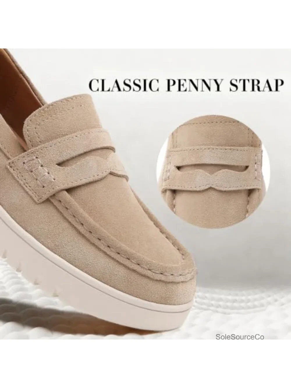 Suede Leather Loafers Women Slip On Comfortable Memory Foam Work Flats
